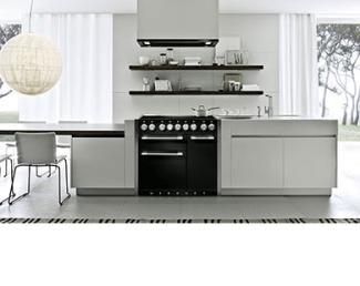 Mercury 1000 in Ash Black in contemporary kitchen 